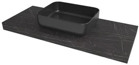 Doska pod umývadlo Naturel Dolce 143x8x50 cm Pietra Grigia čierna mat DO14050PBC