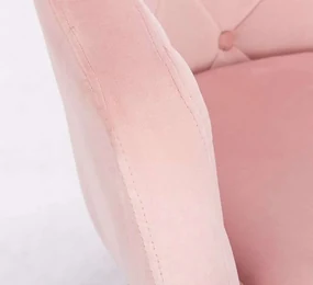 LuxuryForm DESIGN Kreslo ANDORA VELUR na striebornom tanieri - svetlo ružová