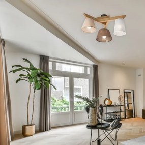 Prisadený luster ANTONIO 3xE14/40W/230V dub