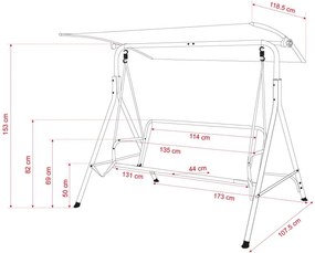 Záhradná hojdačka  Avenberg FELINE