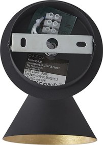 Moderné bodové svetlo čierne so zlatom 1-svetlo - Magno