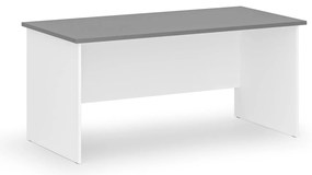 Kancelársky písací stôl PRIMO WHITE, 160x80 cm, biela/grafit