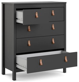 Čierna vysoká komoda 82x99 cm Madrid – Tvilum