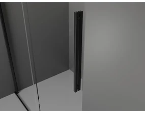 Mexen Velar, sprchový kút s posuvnými dverami 100 x 70 cm, 8mm šedé sklo, čierna matná, 871-100-070-41-70