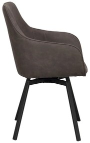 Sivé čalúnené jedálenské kreslá v súprave 2 ks Alison – Rowico