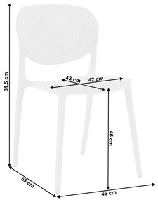 Tempo Kondela Stolička, biela, FEDRA NEW