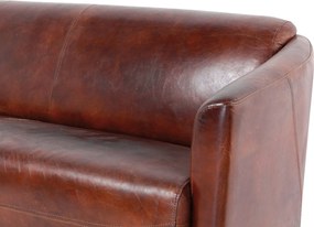 Cigar Lounge 3-sedačka hnedá koža