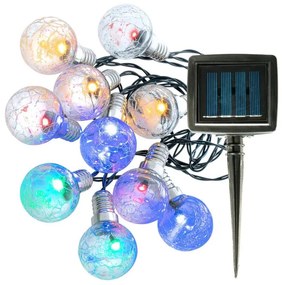 Sada solárnych svetelných reťazí 10 LED, 12 ks