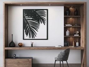 drevko 3D obraz na stenu Palma Rozmer obrazu: 40,5 x 32,5 cm, Farba dekorácie: Čierna