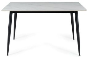 Jedálenský stôl Rion 130 x 70 cm, mramor / čierna