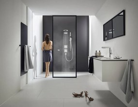 Hansgrohe Finoris, umývadlová batéria 230, s výpustom Push-Open a výsuvnou spŕškou, EcoSmart, chrómová, HAN-76063000
