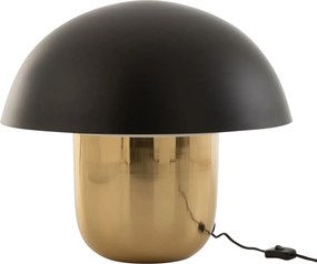 Čierno-zlatá kovová stolná lampa Mushroom Large - Ø 50*45cm