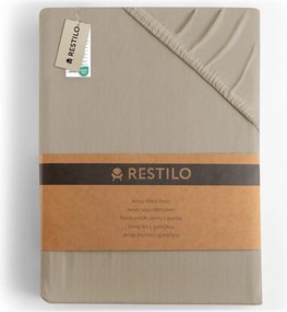 Svetlohnedá napínacia plachta jersey 180x200 cm Amber – Restilo
