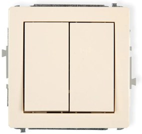 Vypínač dvojitý béžový D DWP-2