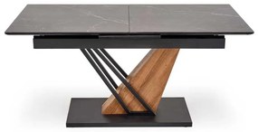 Jedálenský stôl Sterzo 140-180 x 90 cm, čierna / dub zlatý