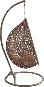 Závěsné houpací křeslo Houseland Imogen hnědé L
