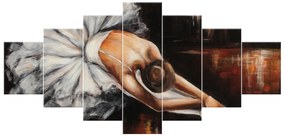 Gario Ručne maľovaný obraz Rozcvička baletky - 7 dielny Rozmery: 210 x 100 cm