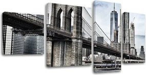 Obraz na stenu 4 dielny MESTO / NEW YORK ME115E40 - 130x70 cm