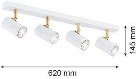 Argon 1689 - Bodové svietidlo LAGOS 4xGU10/5W/230V biela/zlatá