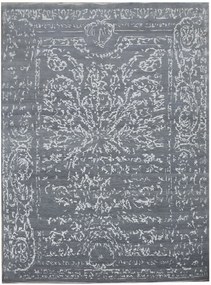 Diamond Carpets India, Ručne viazaný kusový koberec Diamond DC-JK 2 Light grey / silver, 120x170, šedá, chodba / predsieň