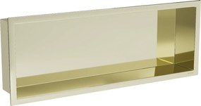 Mexen X-Wall-R, polička na zapustenie na obklad s golierom 60 x 20 cm, zlatá lesklá, 1950602010