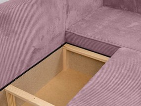 Svetlofialová rohová pohovka SMART COSARO, obojstranná + 2 vankúšiky ZADARMO