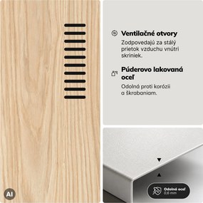 Šatníková skriňa typu L antracitová, dub sonoma, 800x1850x450 mm: JULIA Eco Design