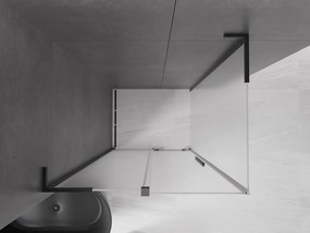 Mexen Velar L, sprchový kút s posuvnými dverami 120 x 75 cm, 8mm sklo námraza, čierna matná, 871-120-075-33-70