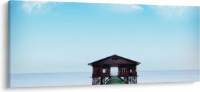 Obraz domu na mori (120x50 cm)