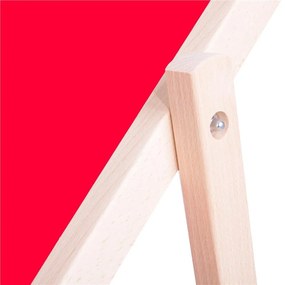 Drevené lehátko SPRINGOS DC003 OXFORD10 - červené