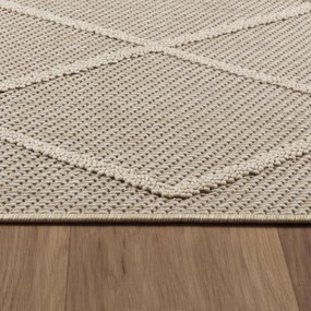 Ayyildiz, Kusový koberec Patara 4955 Beige – na von aj na doma, 140x200, béžová, chodba / predsieň