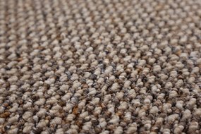 Spoltex, Metrážny koberec Texas 18 cognac, na mieru, šíře 4m,5m, hnedá, filc, chodba / predsieň