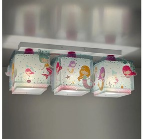 Dalber 63443 - Detské stropné svietidlo MERMAIDS 3xE27/60W/230V