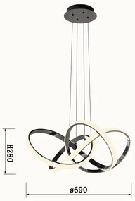 Wofi 6134-105L - LED Stmievateľný luster na lanku INDIGO LED/50W/230V