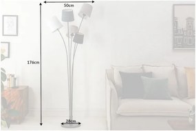 Stojacia lampa Levels čierna biela šedá