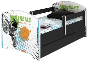Detská posteľ "Extrem", Rozmer 140x70 cm, Farba grafit, Matrace bez matraca  | BIANO