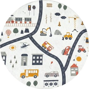 Prateľný detský hrací koberec ø100 cm World Around Me – Mila Home