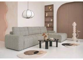 Svetlohnedá rozkladacia modulárna rohová pohovka s úložným priestorom (pravý roh) Lulu – Miuform