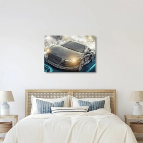 Sklenený obraz auta Audi - sivé (70x50 cm)