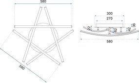 Toolight - Moderné stropné LED svietidlo APP399-C, chróm, OSW-06915