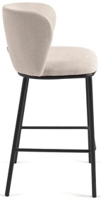 Béžová barová stolička (výška sedadla 65 cm) Ciselia – Kave Home