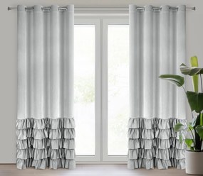 ZATEMŇOVACÍ ZÁVES NA KRÚŽKOCH DANI 140X250 CM STRIEBORNÁ