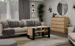 Konferenční stolek LAWA Modern 4P Slim II dub artisan/černý