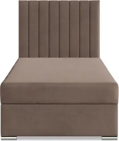 Čalúnená posteľ AGEN Velvet 90×200 cm hnedá