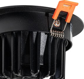 Zapustené bodové svietidlo čierne 9,5 cm vrátane LED 1015 lm stmievateľné IP23 - Gaius