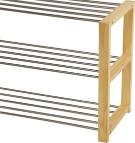 Noela Oceľový botník v dekore dreva NEX 3 poschodia