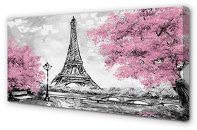 Obraz canvas Paris jarný strom 140x70 cm