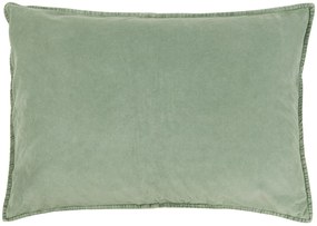 IB Laursen Zelený zamatový poťah na vankúš MISTY JADE 72x52 cm