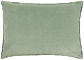 IB Laursen Zelený zamatový povlak na vankúš MISTY JADE 72x52 cm
