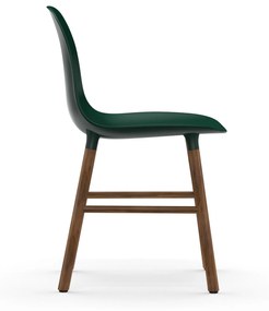 Stolička Form Chair – zelená/orech